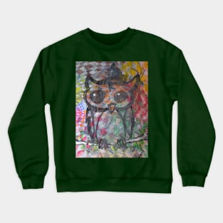 the abstract owl - 1 Crewneck Sweatshirt